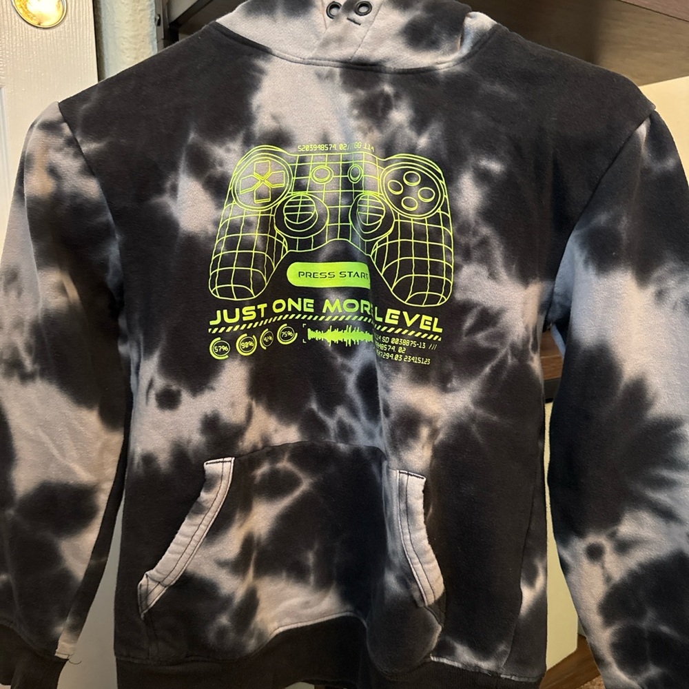 Graphic Hoodie with Game Controller Design